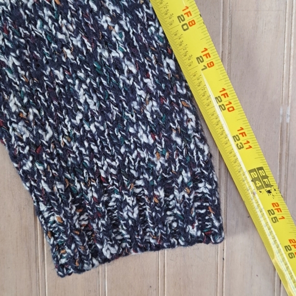 Christopher & Banks Cotton/Wool Blend Marble Multi Relaxed 1/4 Zip Knit Pullover - Picture 9 of 9